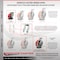 Service Caster 6 Inch Heavy Duty Red Poly on Cast Iron Caster Swivel Locks 2 Brakes, 4PK SCC-KP92S630-PUR-RS-SLB-BSL-2-BSL-2 - alternate 2